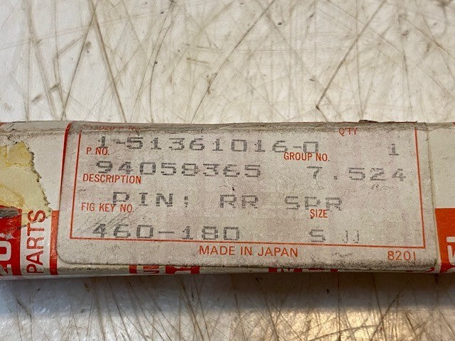 Isuzu Rear Leaf Spring Shackle Pin 1-51361016-0 | 4-1/2" Long 25mm OD