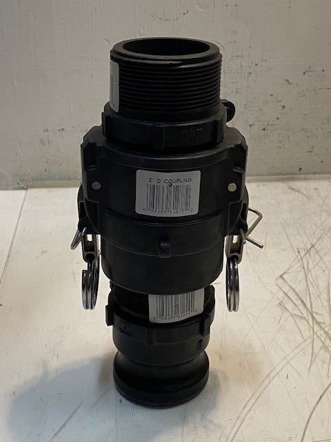 Apache 2" Part D Female Cam & Groove Polypropylene Adapter w/ 2 Part F Couplings