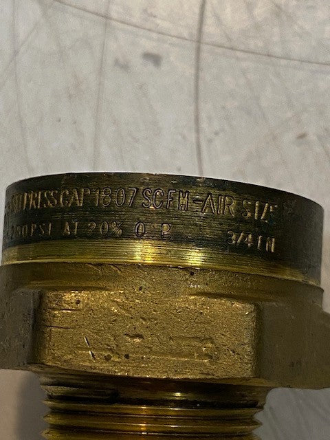 Omeca 250-2007 AIR Safety Valve LP-Gas 1807SCFM-AIR 3/4" 661030