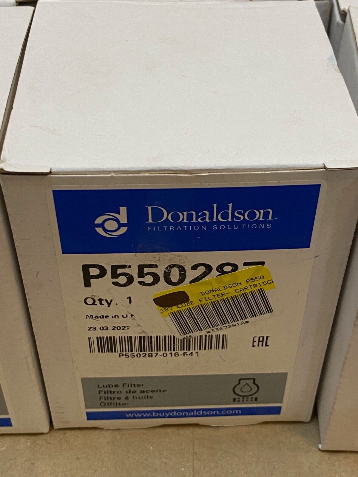 9 Quantity of Donaldson P550287 Lube Filters (9 Quantity)