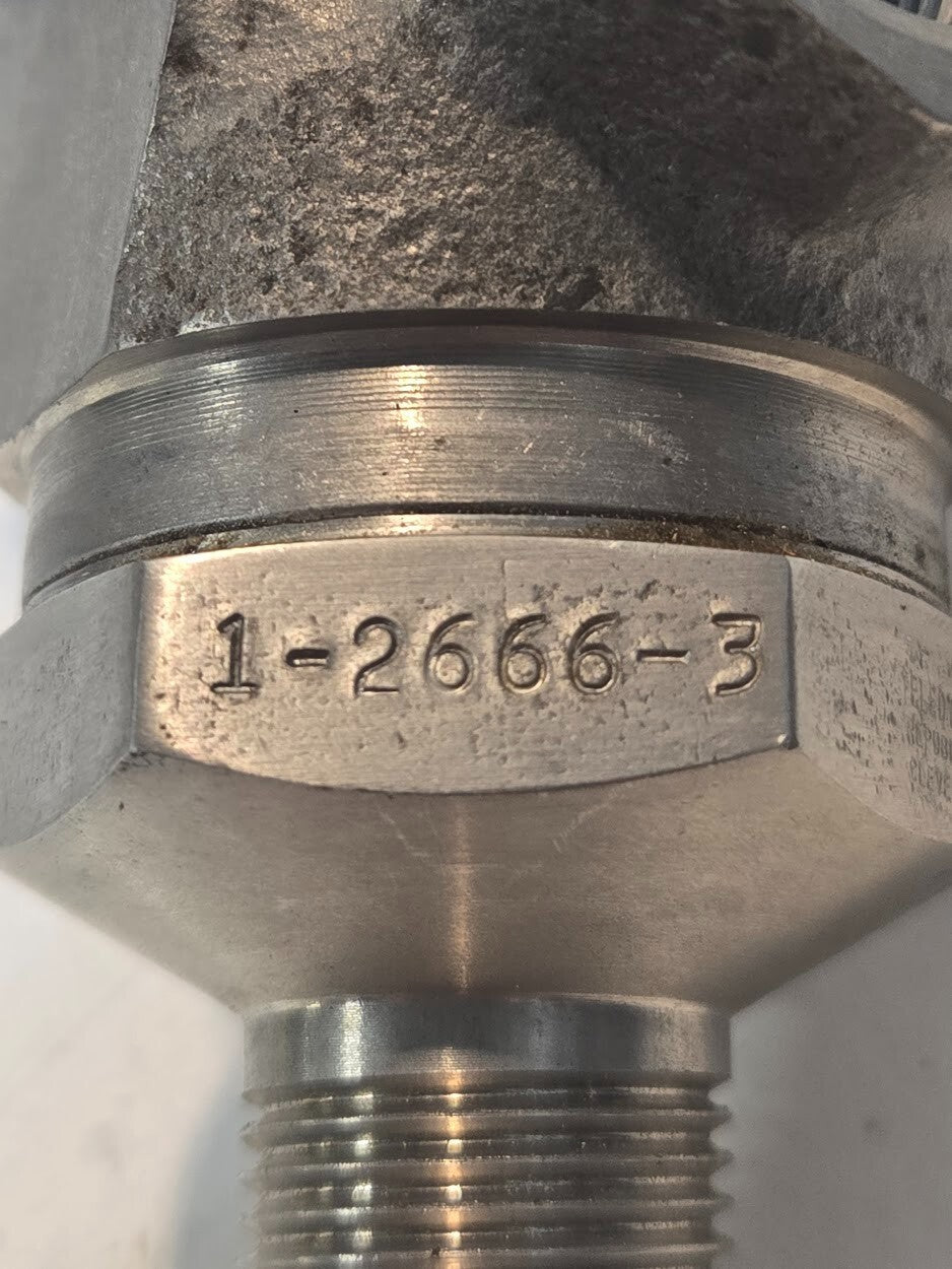 Teledyne Republic Angle Valve 1-2666-3 | 1/2" Female ORB x 1/2" Male Flare