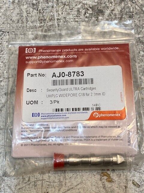 Phenomenex Security Guard Ultra Cartridges Pack of 3 UHPLC Widepore AJ0-8783