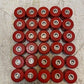 30 Quantity of 3R Red Standoff Insulators 10mm Bore 44mm OD 32mm Wide (30 Qty)