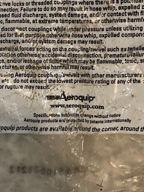 Aeroquip Female Disconnect Quick Change Hose Coupler FD4510031212