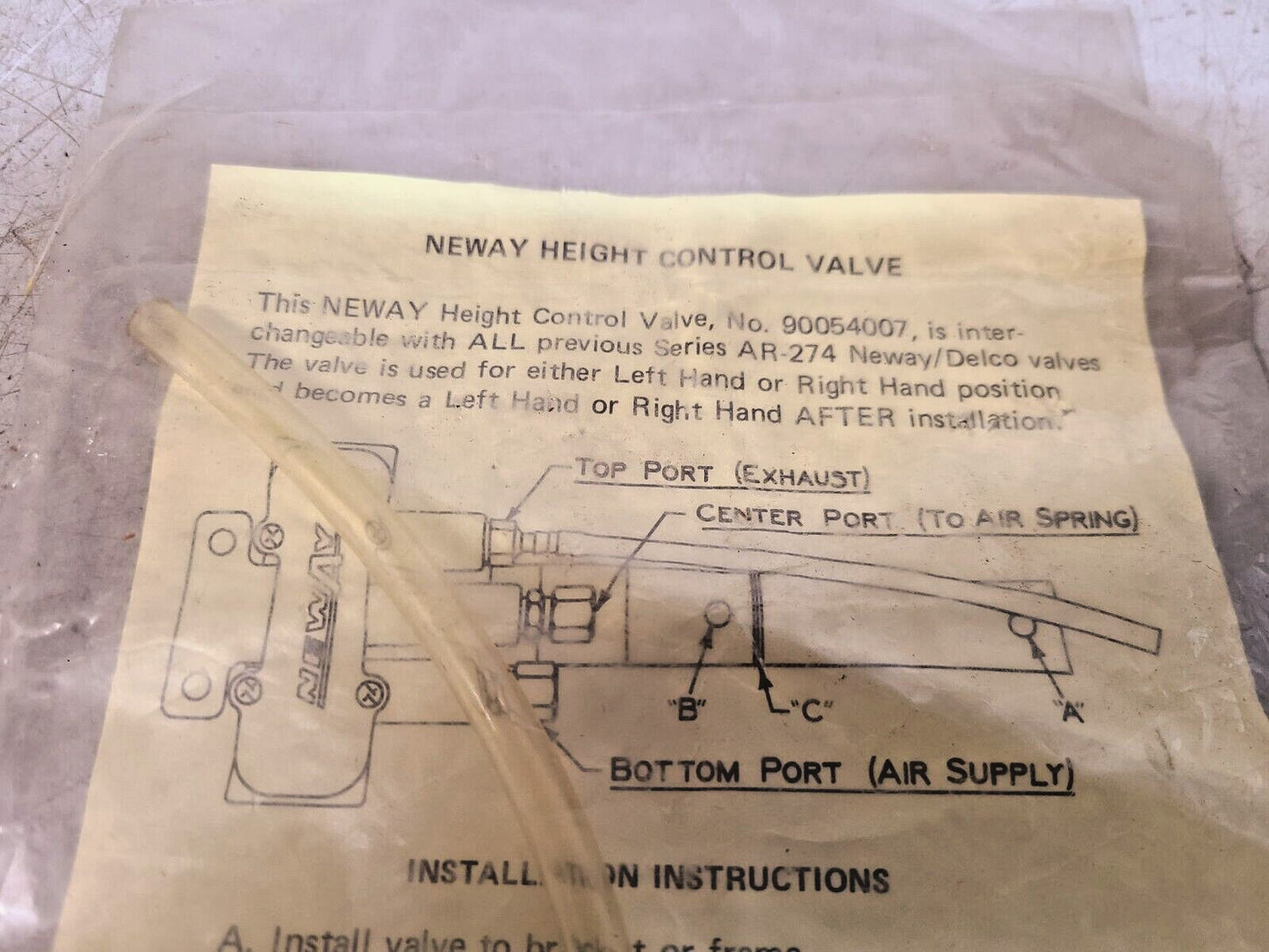 Neway Height Control Valve Accessories Kit Series AR-274 | 90054007