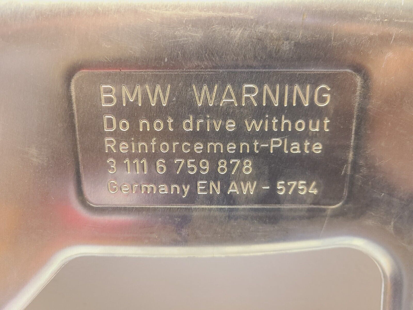 BMW Reinforcement Plate 31116759878 | EN AW-5754