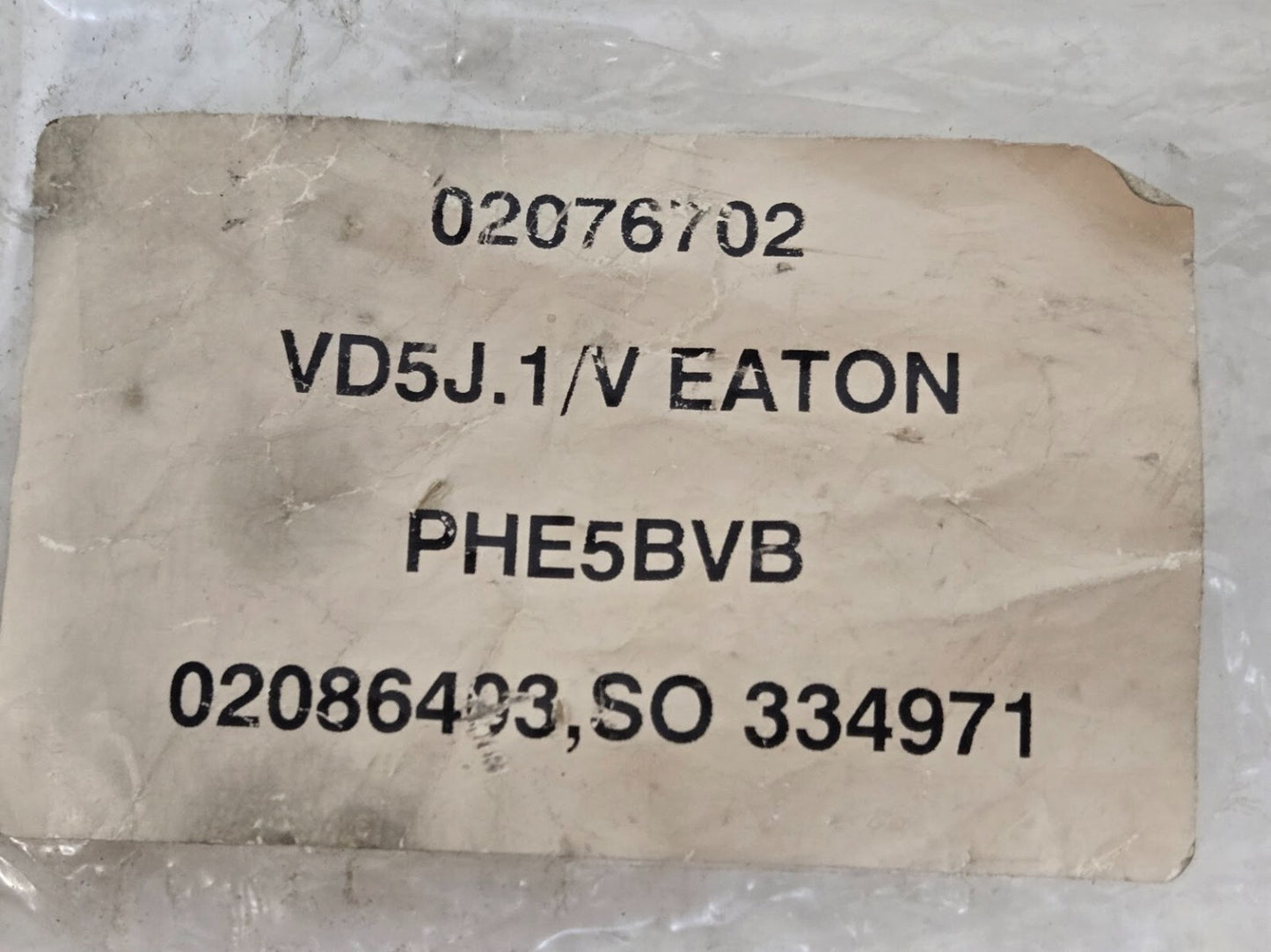 Eaton Vickers VD5J.1/V Valve PHE5BVB with Canfield Connector 9-FAC211M-009