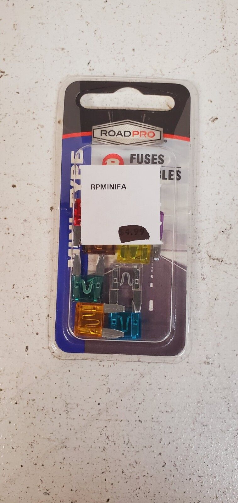 6 Qty of Road Pro Fuses 3/5/7.5/10/15/20/25/20A Mini-Type RPMINIFA (6 Quantity)