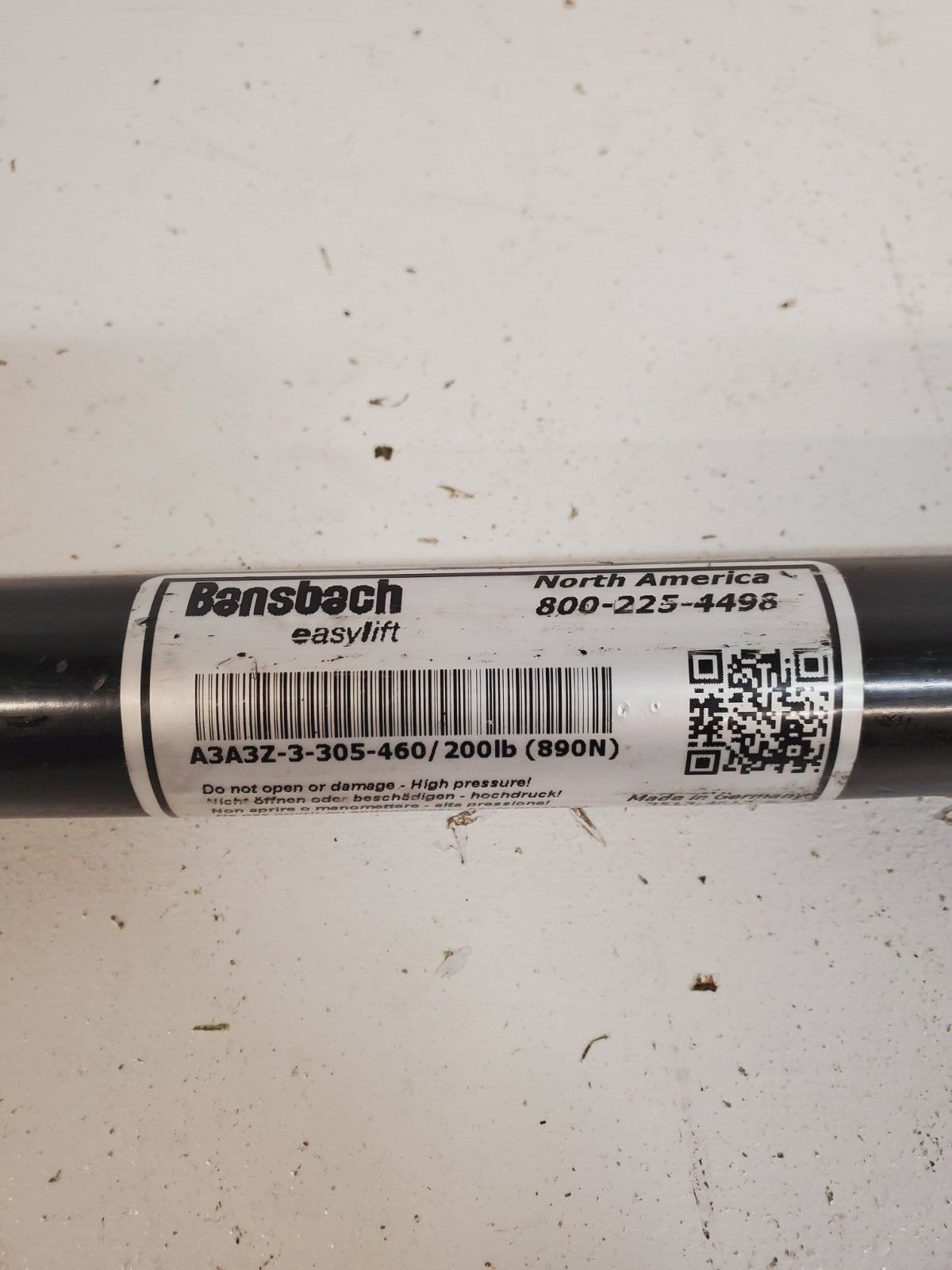 Bansbach Easylift Gas Spring | A3A3Z-3-305-460 / 200lb (890N)