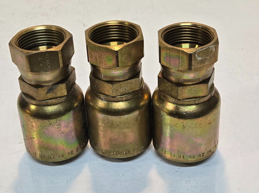 3 Quantity of Crimp Style Hydraulic Hose Fitting 10643-16-16 for Parker (3 Qty)