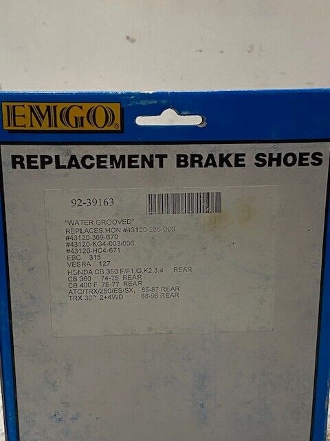 Emgo Brake Shoes 92-39163