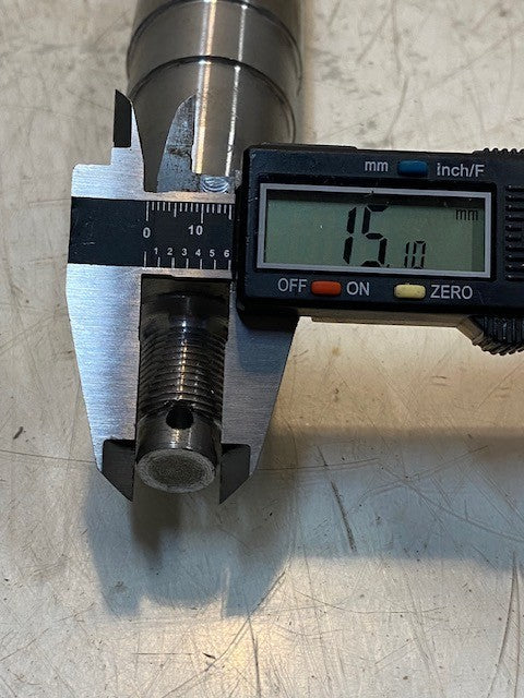 Spindle Shaft 14-1/2" Long 15mm End 19mm Thread 44mm OD