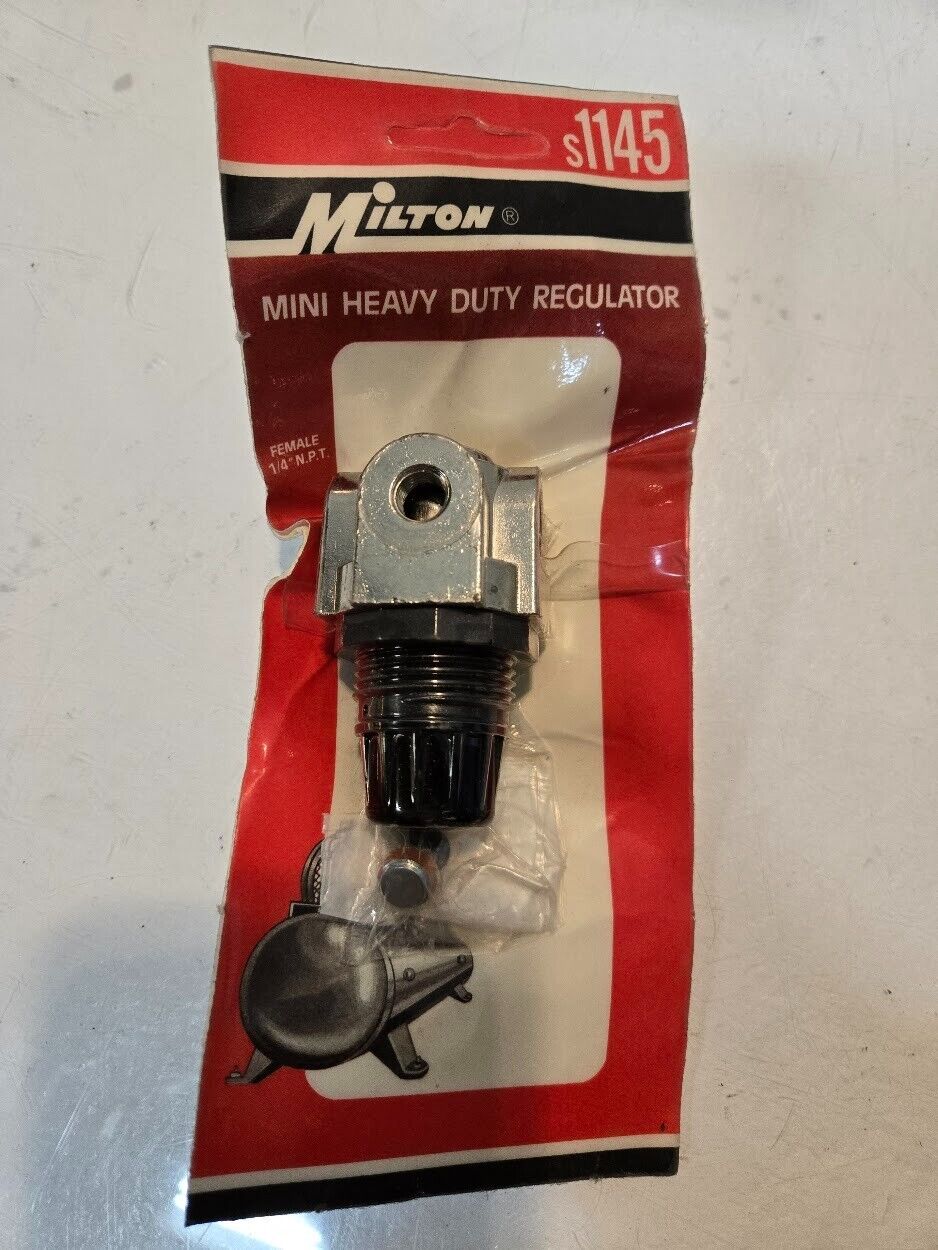 Milton S1145 Mini Heavy Duty Regulator 1/4" FNPT 250PSI 030937011459