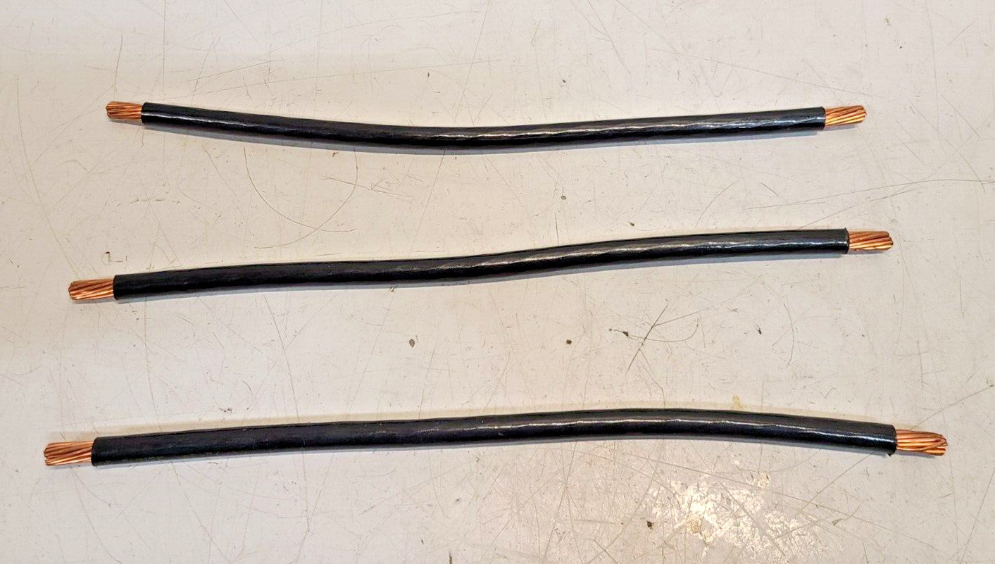 3 Qty. of Single Conductor Copper Wires TYPE T90 NYLON TWN75 | 12" Long (3 Qty)