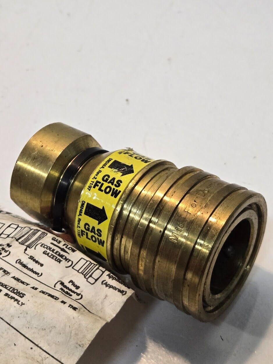 Dormont Mfg B-75-S Quick Disconnect Gas Valve | 9909 | 100-150B | REV_ 8/98