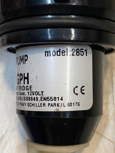 Johnson Pump 1000 GPH Model 2851 Motor Replacement Cartridge Pump 12 Volt