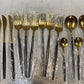 Jieyang Yigang Industry & Trade Co 24 pcs Black & Gold Silverware