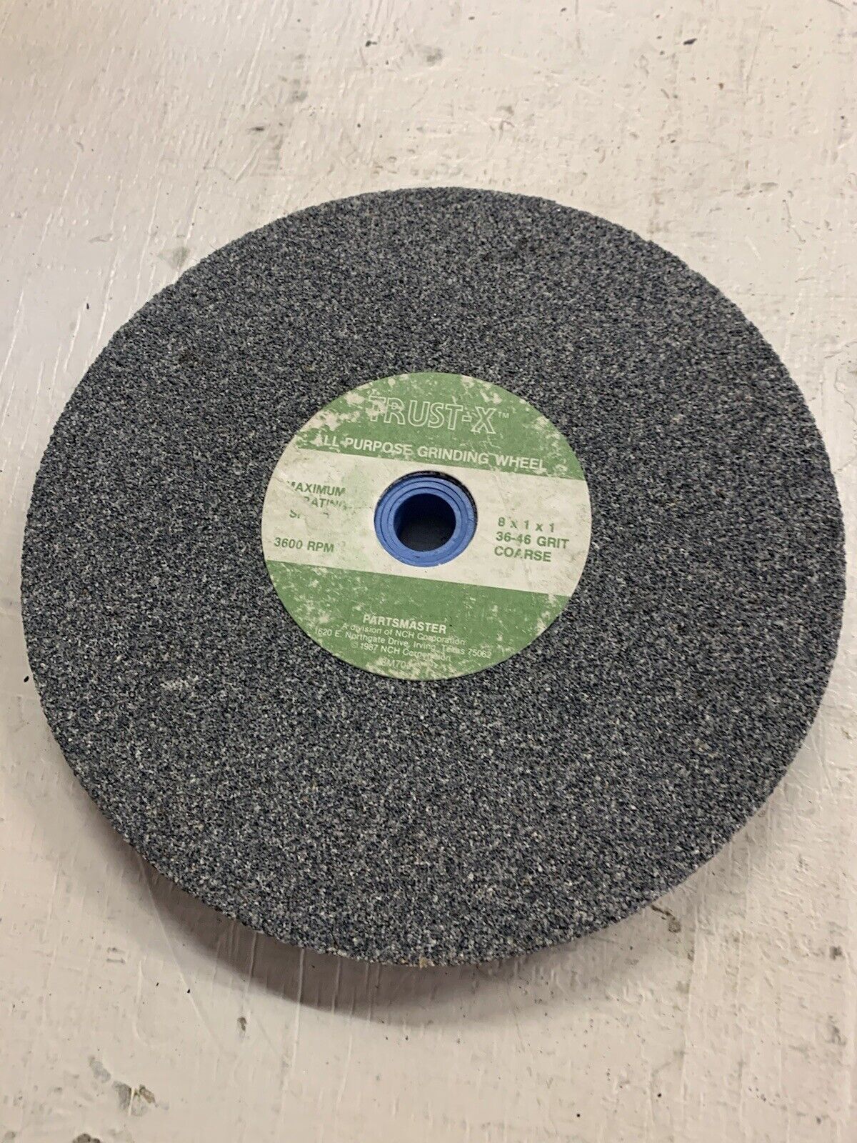 Partsmaster 8" x 1" x 1" 36-46 Grit Coarse Bench Grinding Wheel DY87583736 NOS