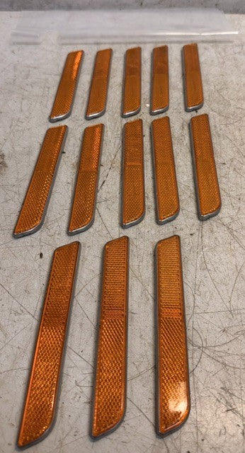 13 Quantity Talmu Amber Lower Fork Leg Reflector SAE-A-90-DOT | 9004 Automotive