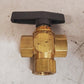 2 Qty. of 1/2" Female NPT Panel Mount Diverting Brass Valves (2 Qty)