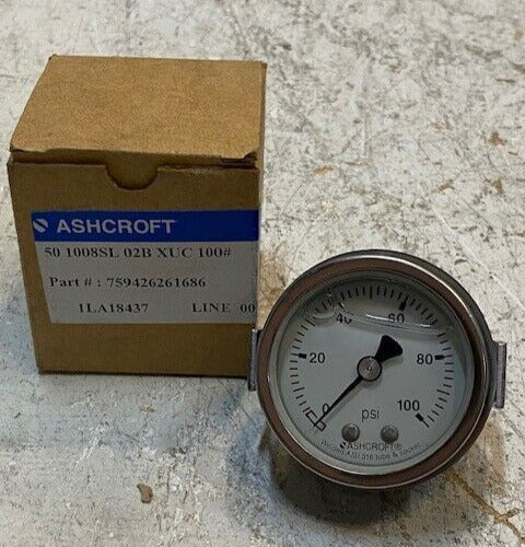 Ashcroft Pressure Gauge 759426261686 | 1008SL | 1LA18437