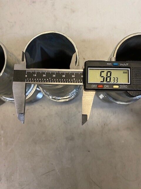 6 Quantity of 7" Plated-Steel Threaded Combination Nipples 7" H 58mm W (6 Qty)