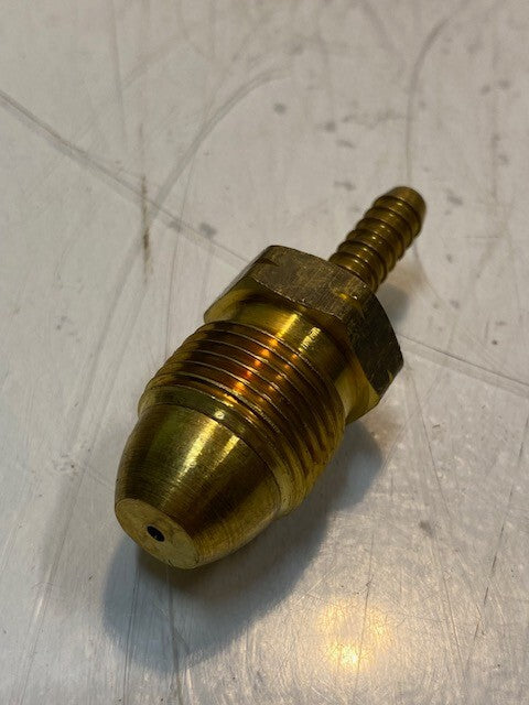 16 Quantity of Brass Hose Barb Fittings 2-3/8" L 22mm Thread 8mm Nose (16 Qty)