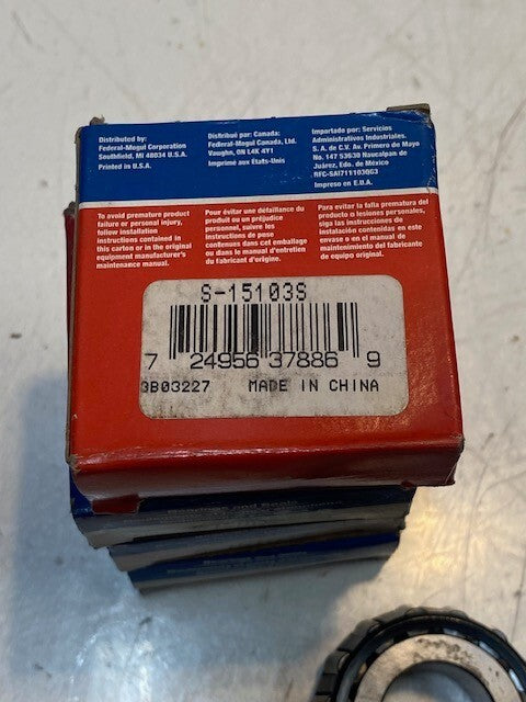 4 Quantity of Motor City Tapered Roller Bearings S-15103S (4 Quantity)