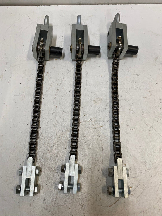 3 Qty of Manual Chain Hoists w/ Mounts 13" Chain (3 Quantity)