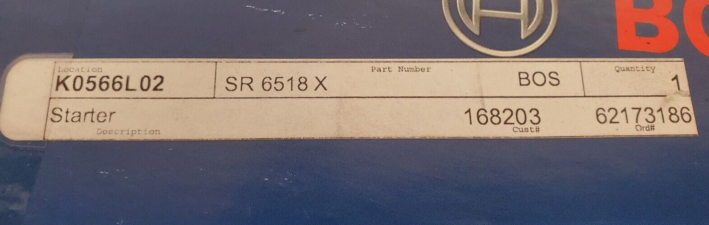 Bosch Remanufactured Starter SR6518X