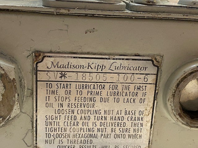 Madison-Kipp Lubricator Hydraulic Hand Pump SV-18505-100-6 | 9644-D-1-100-6