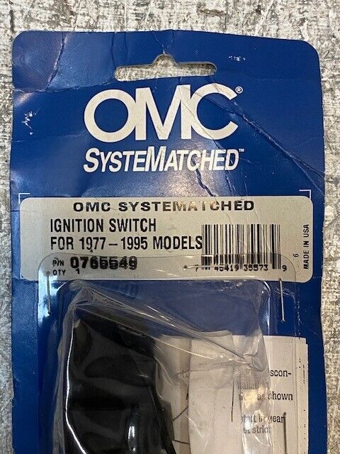 OMC System Matched Ignition Switch for 1977-1995 Models 0765549