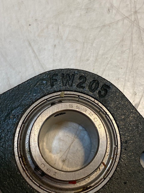 2 Qty of FK 2-Bolt Flanges FW205 w/ Insert Bearings SSB205 | 25mm Bore (2 Qty)