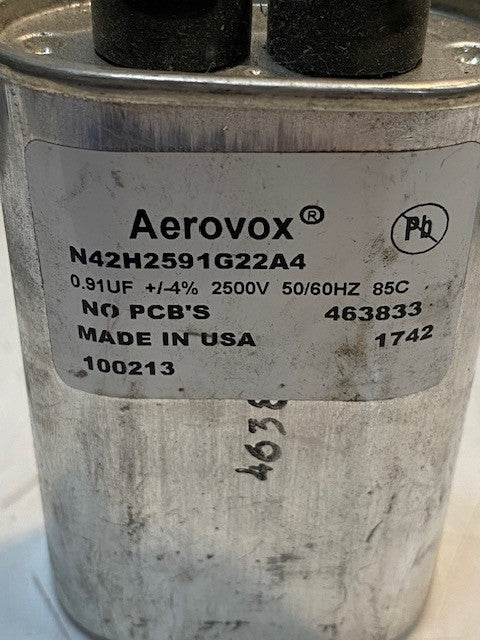 Aerovox Microwave High Voltage Capacitor N42H2511G22A4 | 2500V NGC-3020 USED