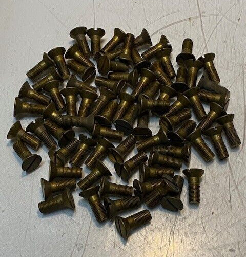 75 Qty of Flat Head Slotted Screw Bolts 26mm L 18mm Head 9mm Thread (75 Qty)