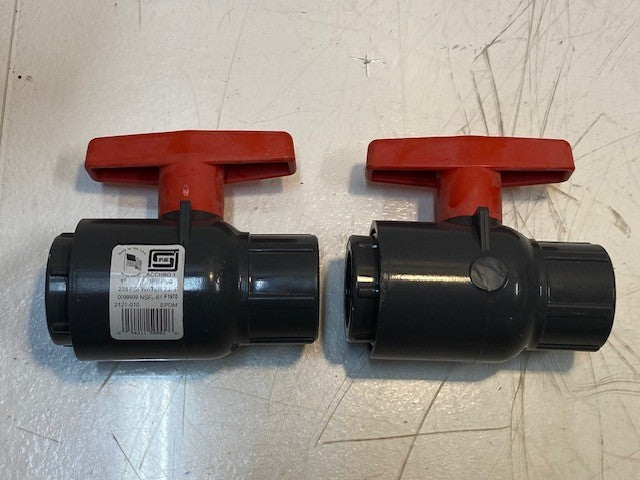 2 Quantity of Spears 1" PVC Threaded Ball Valve 235 PSI 2121-010 (2 Quantity)