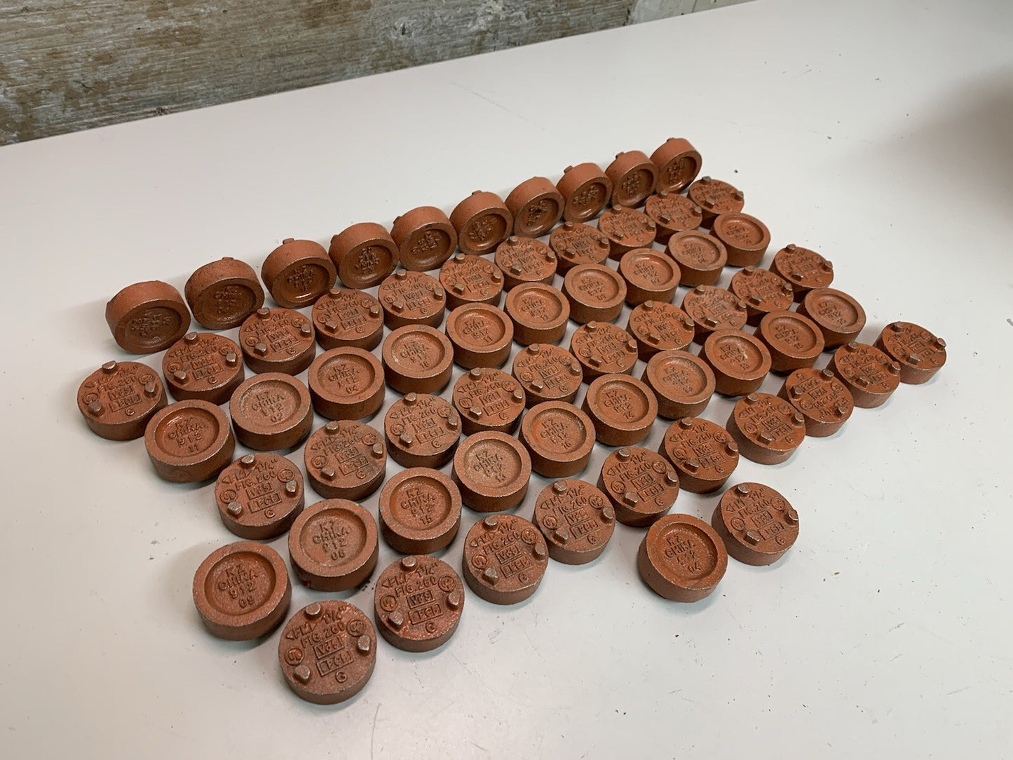 62 Pack Anvil FIG.260 Ductile Iron 1-1/4” Pipe Cap Fittings, Grooved End Orange