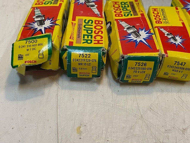 50lb Box of a Variety of Bosch Super Spark Plugs 7500, 7522, 7526, 7562, 7572