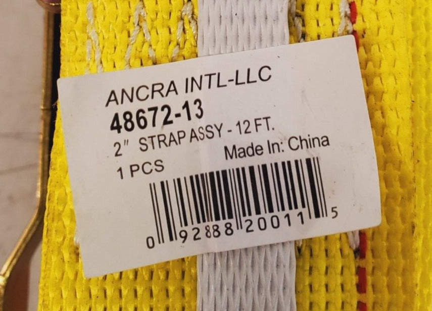 3 Quantity of Ancra 2" Ratchet Straps Assy 48672-13 | 12 Ft (3 Qty)