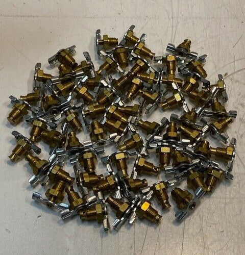 67 Quantity of Brass Drain Valves 22mm L 10mm Thread 8mm End (67 Quantity)