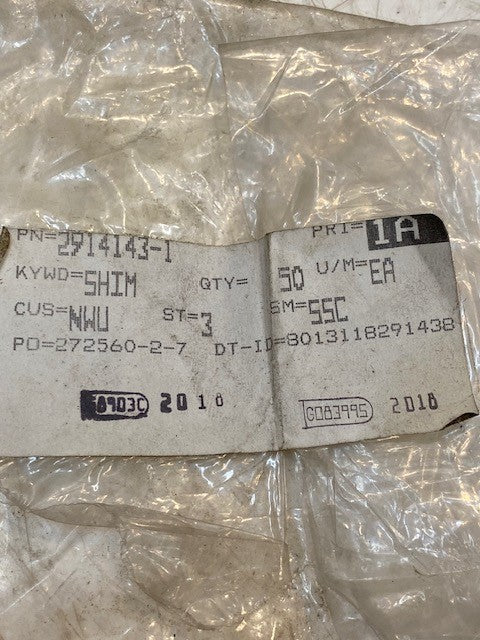 5 Packs of 10 Boeing Company Shims 2914143-1 (50 Quantity Total)