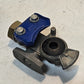 Service Blue Glandhand with Quarter Turn Shutoff Valve | 1/2" FPT | 37mm Hex Nut