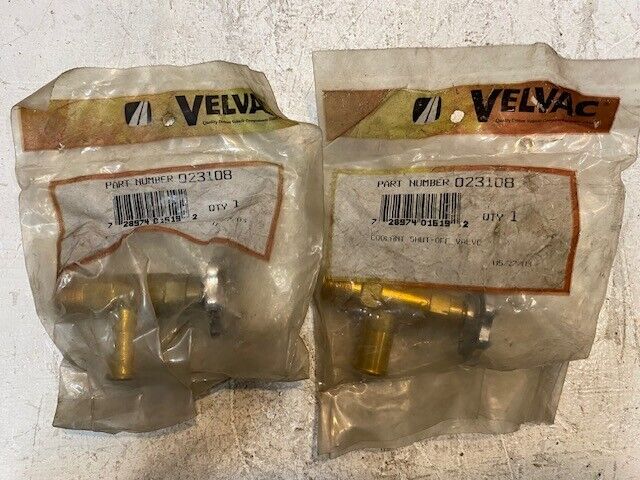 2 Quantity of Velvac Coolant Shut-off Valves 023108 (2 Quantity)