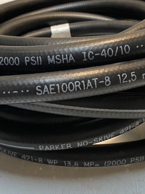 Parker No-Skive 421-830 Hose 30ft Long | SAE100R1AT-8 | 8-3Q04
