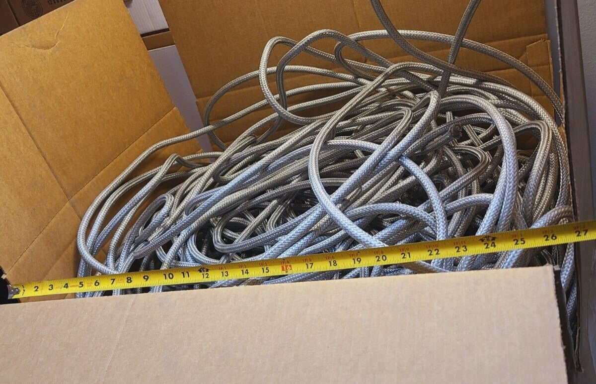 79 Lbs of 304 Braided Cable Sleeving & Wire 1/2" Thickness 2 conductors (79 Lbs)