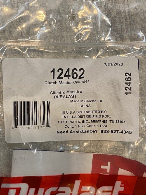2 Quantity of Duralast 12462 Clutch Master Cylinder M-04 (2 Quantity)