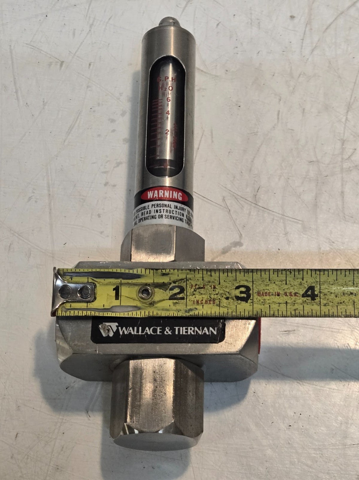 Wallace & Tiernan Armored Purge Meter 5120M12311XXLX | 6 GPH | 1/2" FPT