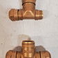 2 Qty. of Mueller Brass Service Tee 110 CTS Ends 3/4 x 3/4 x 1 | H-15381 (2 Qty)