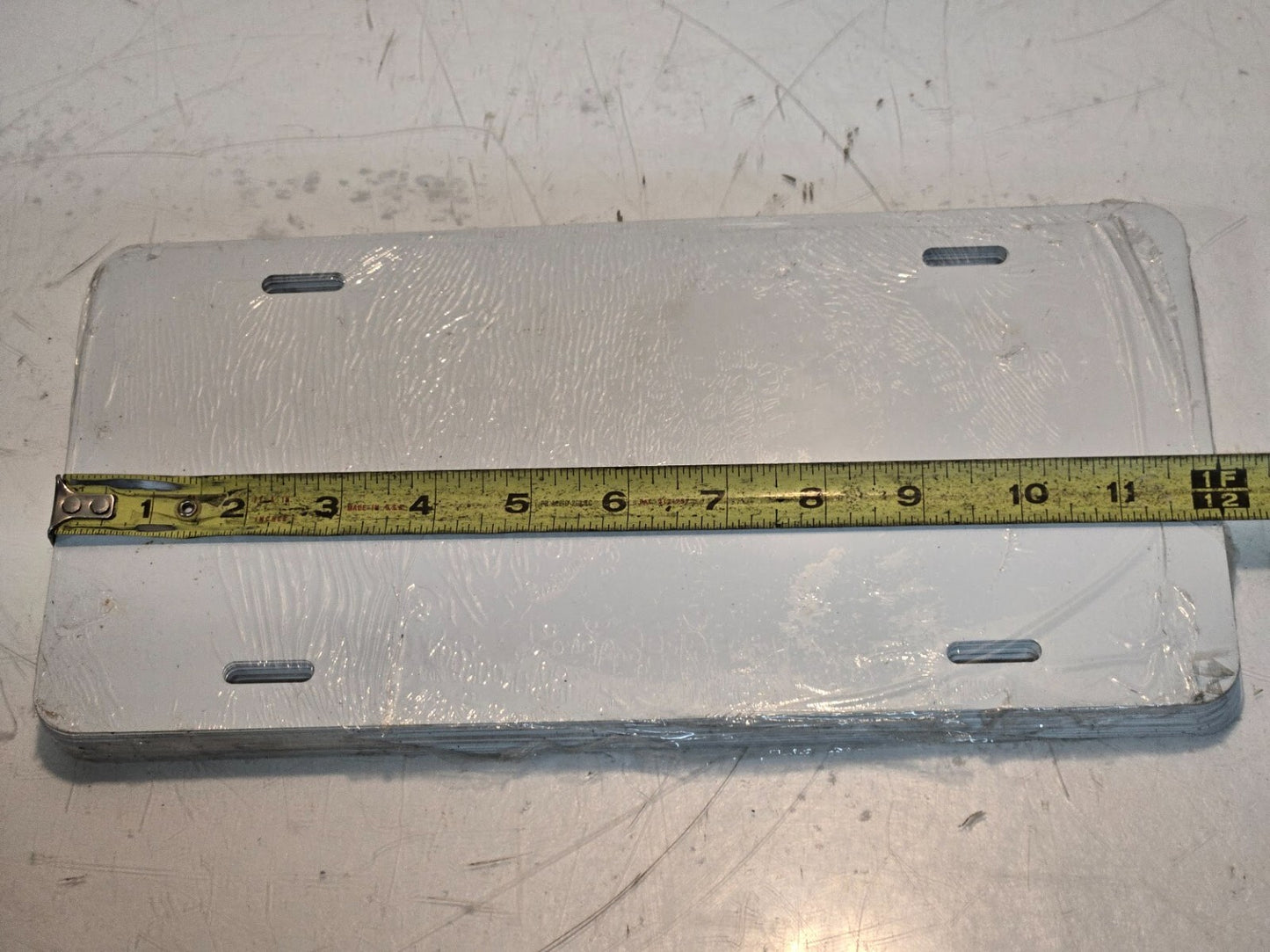 50 Quantity of SS-BLNK612 White License Plate Blanks | 25mil - 6"x12" (50 Qty)