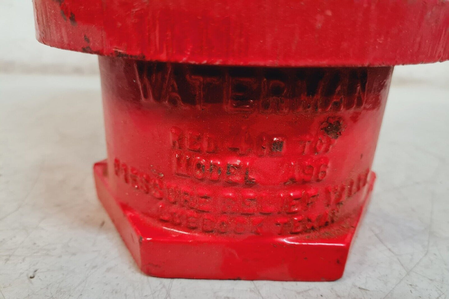 Waterman Pressure Relief Valve A96 | Red 4" | W117A 4x6 AA9